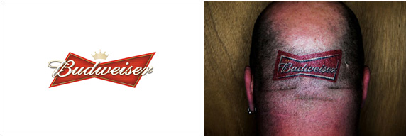 Budweiser tatuaggio