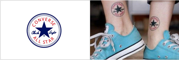 Converse All Star tatuaggio