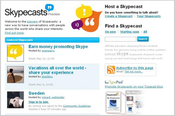 Skypecasts